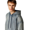 custom Y2K-Inspired Washed Denim Hoodie – Retro Pullover Look