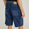 Two-Tone Utility Denim Cargo Shorts