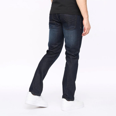 Custom Dark Wash Straight-Leg Denim for Modern Menswear Lines