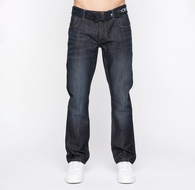 Custom Dark Wash Straight-Leg Denim for Modern Menswear Lines