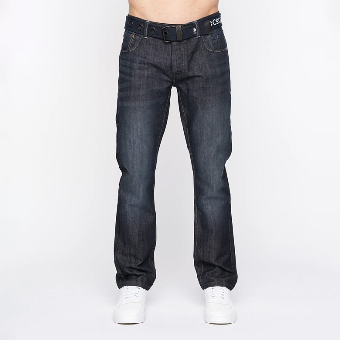 Custom Dark Wash Straight-Leg Denim for Modern Menswear Lines
