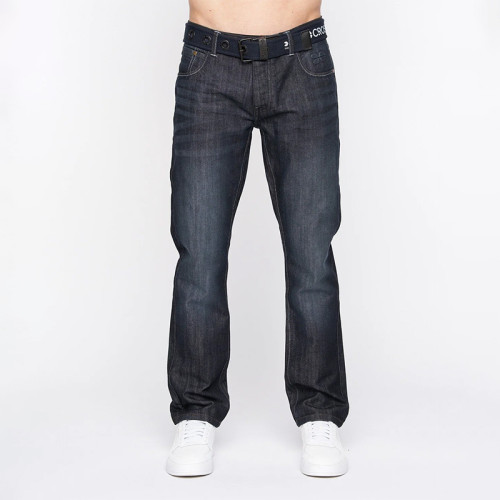 Custom Dark Wash Straight-Leg Denim for Modern Menswear Lines