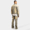 Vintage Patched Workwear Denim with 3D Logo Embossed Logo Jeans