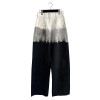 Dip-Dye Wide Leg Jeans with Embossed Floral Pattern