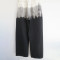 Dip-Dye Wide Leg Jeans with Embossed Floral Pattern