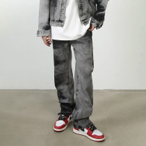 Custom Washed Black Gradient Denim Pants