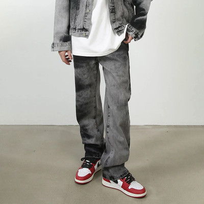 Custom Washed Black Gradient Denim Pants