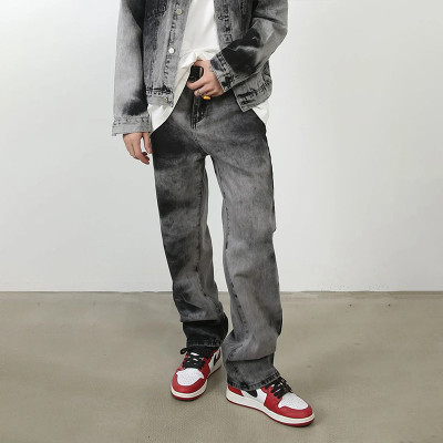 Custom Washed Black Gradient Denim Pants