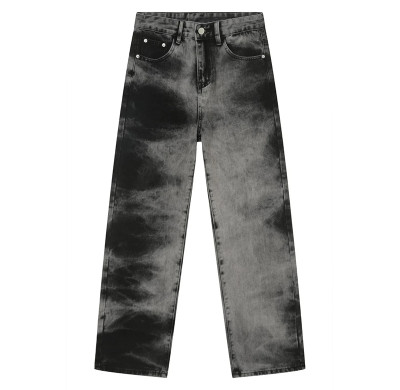Custom Washed Black Gradient Denim Pants