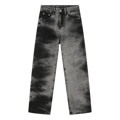 Custom Washed Black Gradient Denim Pants