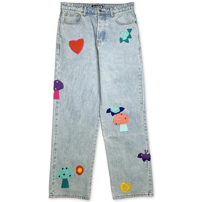 Custom Crochet Patchwork Jeans for Indie Designers & Boutique Brands