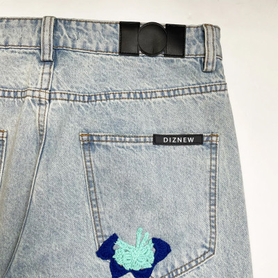 Custom Crochet Patchwork Jeans for Indie Designers & Boutique Brands