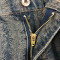 Custom Feather Textured Fringe Denim Shorts