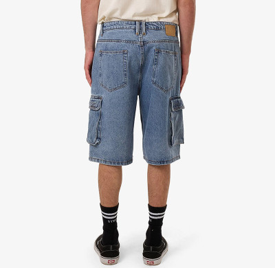 Vintage Light Blue Denim Cargo Shorts