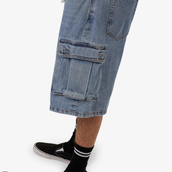 Vintage Light Blue Denim Cargo Shorts