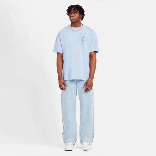 Men’s Loose Fit Light Blue Baggy Jeans