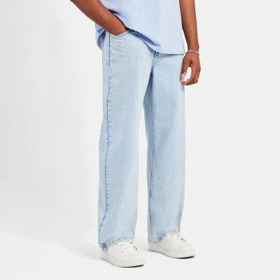 Men’s Loose Fit Light Blue Baggy Jeans