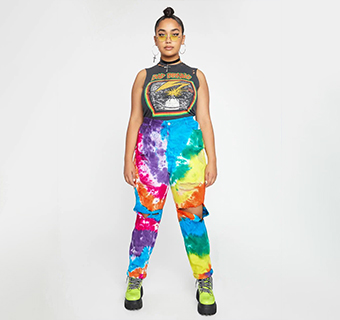 Plus Sizes Tie-Dye Jeans