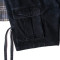 Custom Deconstructed Denim Shorts with Plaid Accent