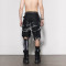 Custom Distressed Ruched Denim Shorts