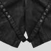 Techwear Black Cargo Shorts – Gothic Strap & Rivet Design