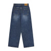 Vintage Patchwork Denim Jeans – Colorful Crochet Detail