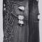 Men’s Black Wide-Leg Jeans – Ripped with Flame Embroidery