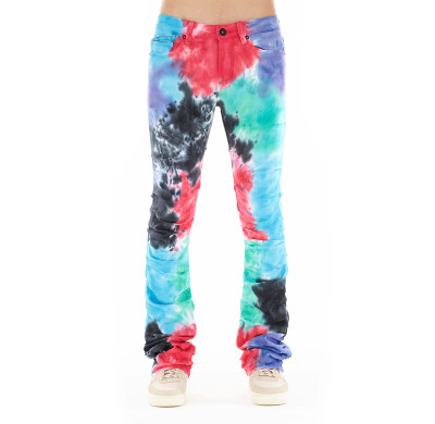 Unisex Tie-Dye Skinny Jeans – Vibrant Psychedelic Streetwear