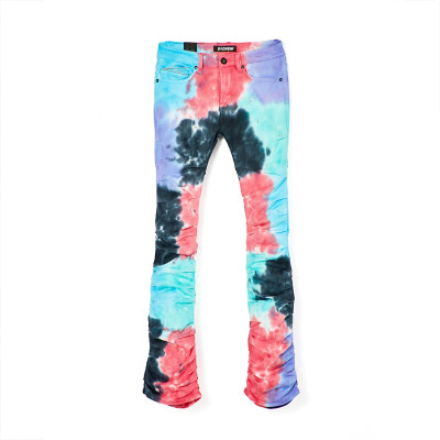 Unisex Tie-Dye Skinny Jeans – Vibrant Psychedelic Streetwear