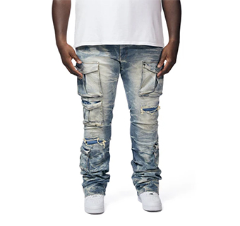 Plus-Size Stacked jeans