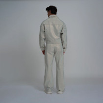 Men's Silver Sequin Flared Pants – Glam Rock Party Style