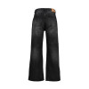 Men’s Black Rhinestone Portrait Jeans – Street Art Wide-Leg Denim