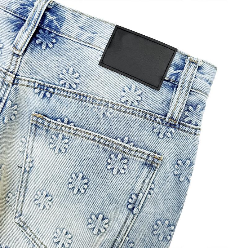 Embossed Jeans