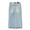 Custom Embossed Floral Wide-Leg Jeans for Boutique & Designer Collections