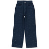 Custom Pearl-Studded Dark Denim Jeans for Premium Boutique Collections