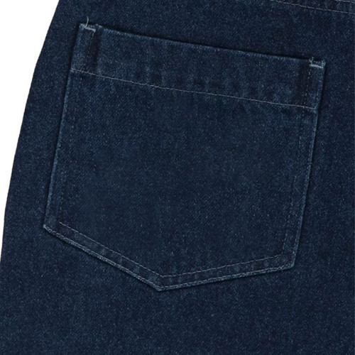 Custom Pearl-Studded Dark Denim Jeans for Premium Boutique Collections