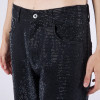 Custom Rhinestone Black Denim Jeans for Luxe Collections