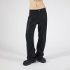 Custom Rhinestone Black Denim Jeans for Luxe Collections