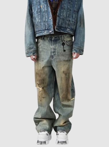Custom Dirty Washed Jeans