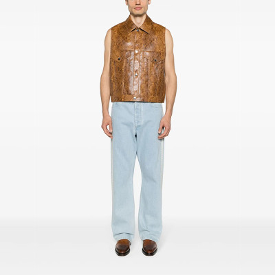 Minimalist Light Blue Wide-Leg Jeans – Clean-Cut High-Waisted Denim