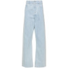 Minimalist Light Blue Wide-Leg Jeans – Clean-Cut High-Waisted Denim