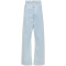 Minimalist Light Blue Wide-Leg Jeans – Clean-Cut High-Waisted Denim