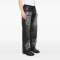 Black Wide-Leg Jeans with Rhinestone Face Graphics