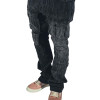 Custom Black Pinstripe Cargo Denim for Boutique Designers