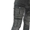 Custom Black Pinstripe Cargo Denim for Boutique Designers