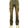 Custom Gradient Cargo Denim with Paint Splatter – For Luxe Streetwear Creators