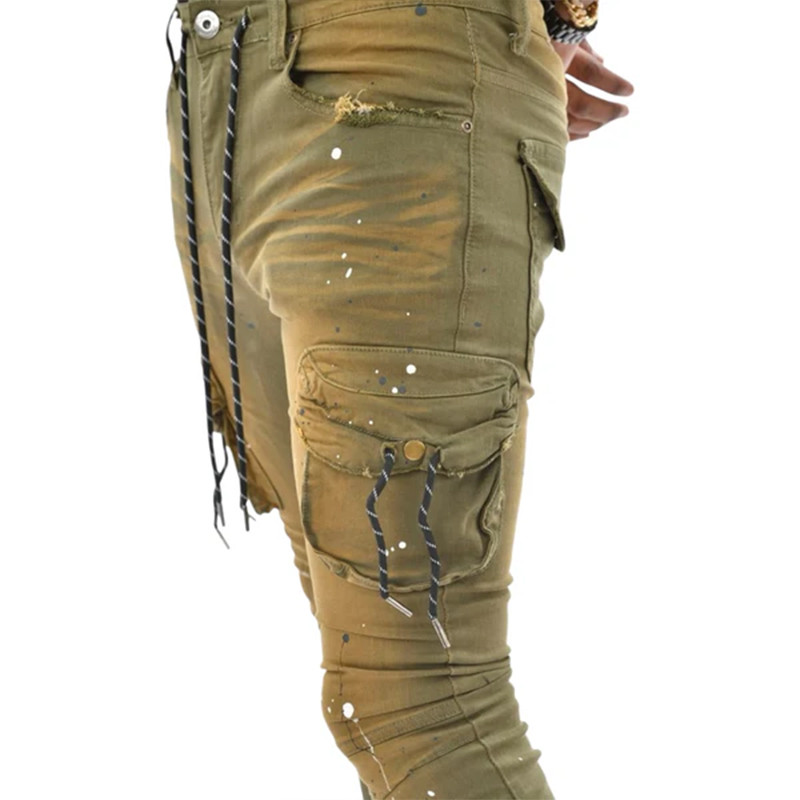 Mixed colour jeans