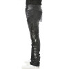 Custom Destroyed Side Fringe Black Denim – For Avant-Garde Street Labels