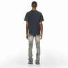 Custom Stacked Flare Jeans with Heavy Distressing & Tie-Dye