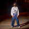 Custom Deep Indigo Extreme Stacked Denim Pants